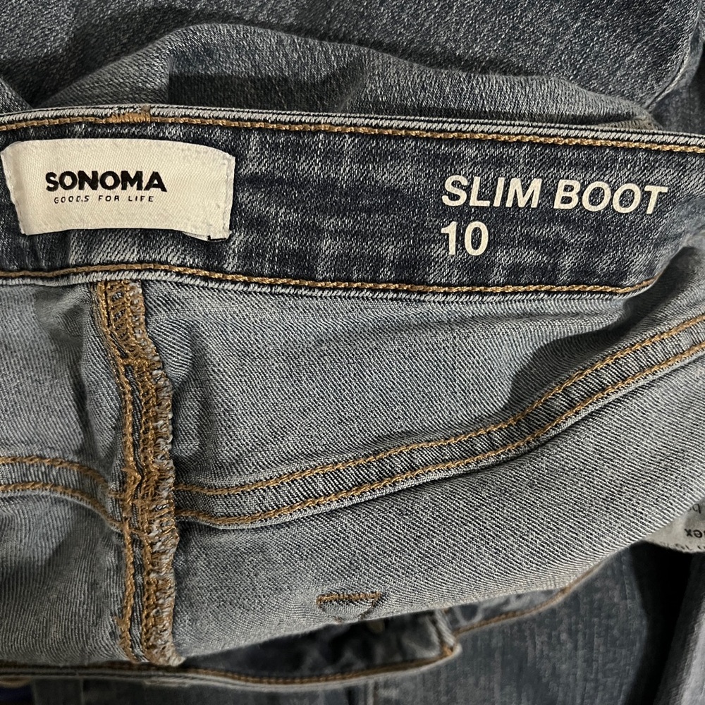 Sonoma Dark Blue Straight Leg Women's Jeans - Picture 3 of 3